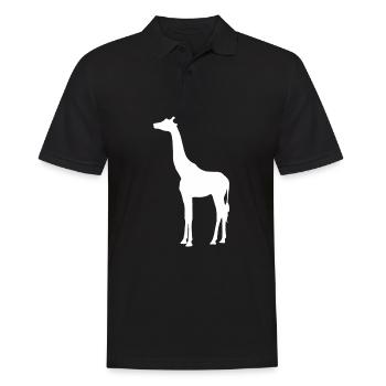 Giraffe Cartoon Comic Silhouette Giraffen - Männer Poloshirt - Schwarz - Vorne - Kai (181cm)