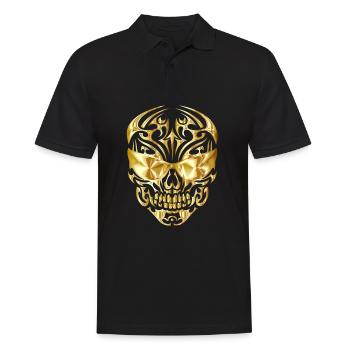 Crâne d'or - Polo Homme - noir - Devant - Kai (181cm)