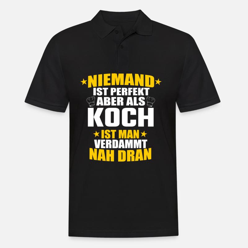 Koch - Männer Poloshirt - Schwarz