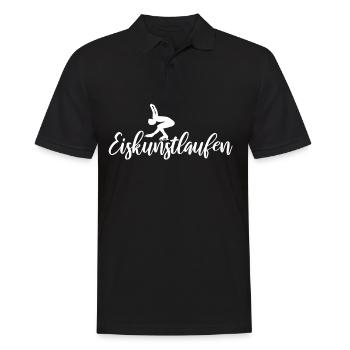 Eiskunstlaufen - Männer Poloshirt - Schwarz - Vorne - Kai (181cm)