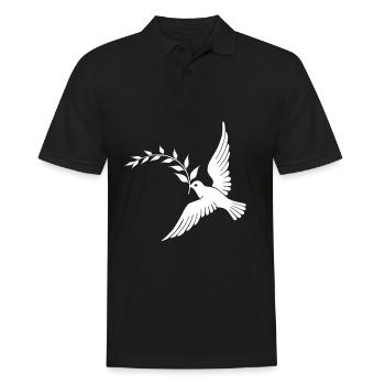 Friedenstaube - Männer Poloshirt - Schwarz - Vorne - Kai (181cm)