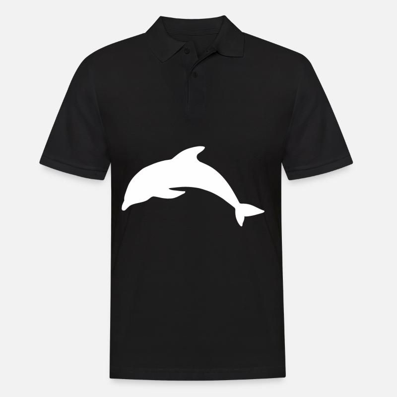 Delfin - Männer Poloshirt - Schwarz