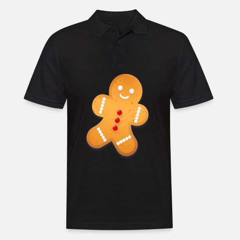 Lebkuchen Weihnachten - Männer Poloshirt - Schwarz