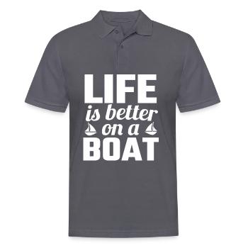 Segeln Segelsport Segler Geschenk - Männer Poloshirt - Anthrazit - Vorne - Nico (186cm)