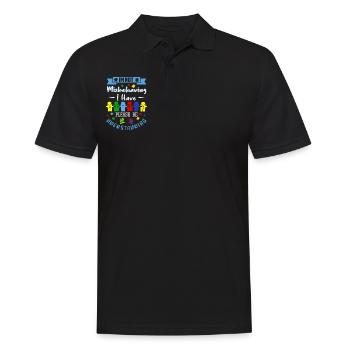 Je suis autiste - Polo Homme - noir - Devant - Kai (181cm)
