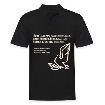Zitat französischer Philosoph Illusion Wahrnehmung - Männer Poloshirt - Schwarz - Vorne - Kai (181cm)