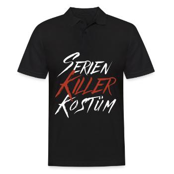 Serien Killer Kostüm Horror Halloween Grusel Fun - Männer Poloshirt - Schwarz - Vorne - Kai (181cm)