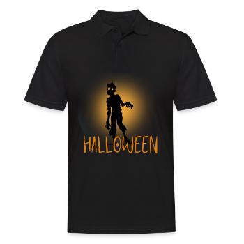 Halloween Creepy Cemetery Moon Witch Vampire - Polo Homme - noir - Devant - Kai (181cm)