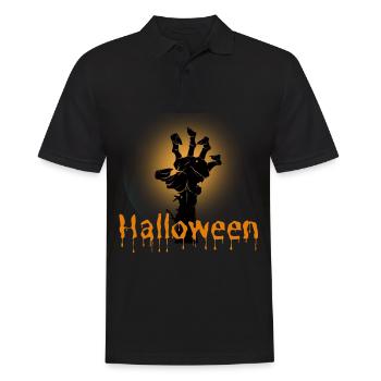 Halloween Creepy Cemetery Moon Witch Vampire - Polo Homme - noir - Devant - Kai (181cm)