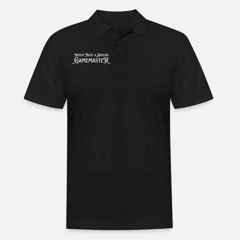 Never trust a smiling game master. Board game - Men's Polo Shirt - black