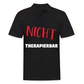 Nicht therapierbar Cooles Design Geschenk Tee - Männer Poloshirt - Schwarz - Vorne - Kai (181cm)