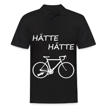 Hätte Hätte Fahrradkette - Männer Poloshirt - Schwarz - Vorne - Kai (181cm)