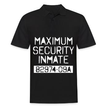 Halloween Prison Prison Costume Hommes Femmes Prisonnier - Polo Homme - noir - Devant - Kai (181cm)