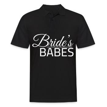 Bride's Babes - Bridesmaids Maid of Honor Bride - Men's Polo Shirt - black - Front - Kai (181cm)