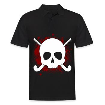 Crâne de hockey sur gazon Cadeau du joueur de hockey sur gazon Ges - Polo Homme - noir - Devant - Kai (181cm)