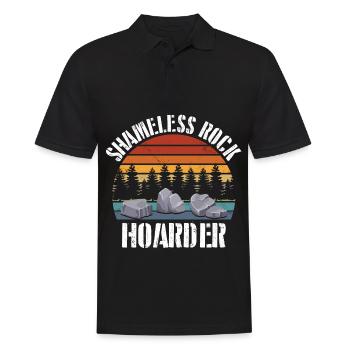 Geologie Steine Sammeln | Edelstein Stein Geschenk - Männer Poloshirt - Schwarz - Vorne - Kai (181cm)