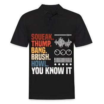 Tontechniker Geschenke | Toningenieur Deejay DJ - Männer Poloshirt - Schwarz - Vorne - Kai (181cm)