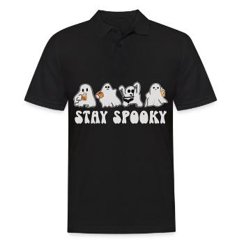 Ghosts Halloween - Stay Spooky - Men's Polo Shirt - black - Front - Kai (181cm)