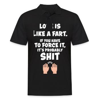 Lustig Lustiger Spruch Funny Geschenk Lustige - Männer Poloshirt - Schwarz - Vorne - Kai (181cm)