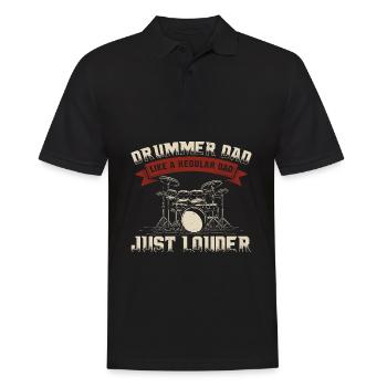 | de la fête des pères du batteur Drums Drums Cadeaux - Polo Homme - noir - Devant - Kai (181cm)