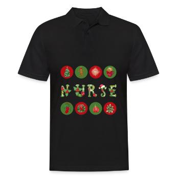 Nurse Christmas Holiday Gift For Nurse - Men's Polo Shirt - black - Front - Kai (181cm)