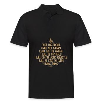 Dictons Reiki - Polo Homme - noir - Devant - Kai (181cm)