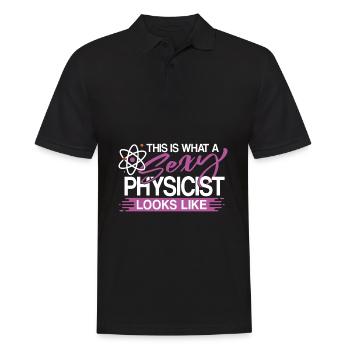 Physicist - Men's Polo Shirt - black - Front - Kai (181cm)