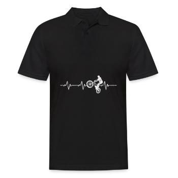 BMX vélo vélo battement de coeur vélo motocross - Polo Homme - noir - Devant - Kai (181cm)