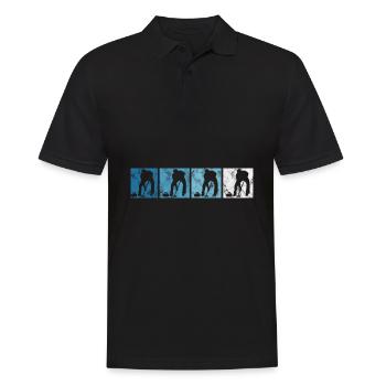 Curling sur glace Curling Retro Cadeau - Polo Homme - noir - Devant - Kai (181cm)