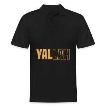 Yallah Habibi - Männer Poloshirt - Schwarz - Vorne - Kai (181cm)