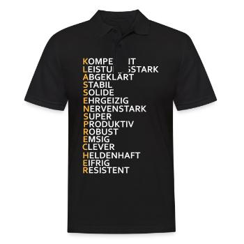 Klassensprecher - Männer Poloshirt - Schwarz - Vorne - Kai (181cm)