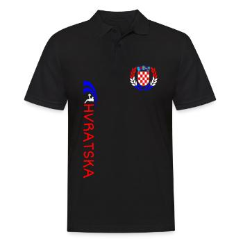 Croatie Football - Polo Homme - noir - Devant - Kai (181cm)