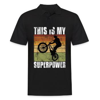BMX is my Superpower Bike Bike - Men's Polo Shirt - black - Front - Kai (181cm)