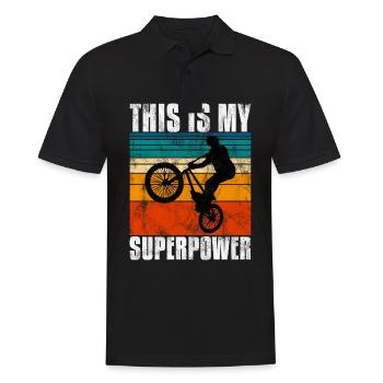 BMX is my Superpower Bike Bike - Men's Polo Shirt - black - Front - Kai (181cm)