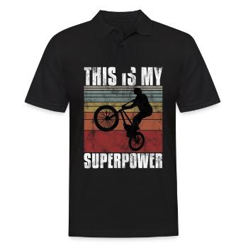 BMX is my Superpower Bike Bike - Men's Polo Shirt - black - Front - Kai (181cm)
