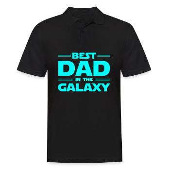 best dad in the galaxy - Polo Homme - noir - Devant - Kai (181cm)