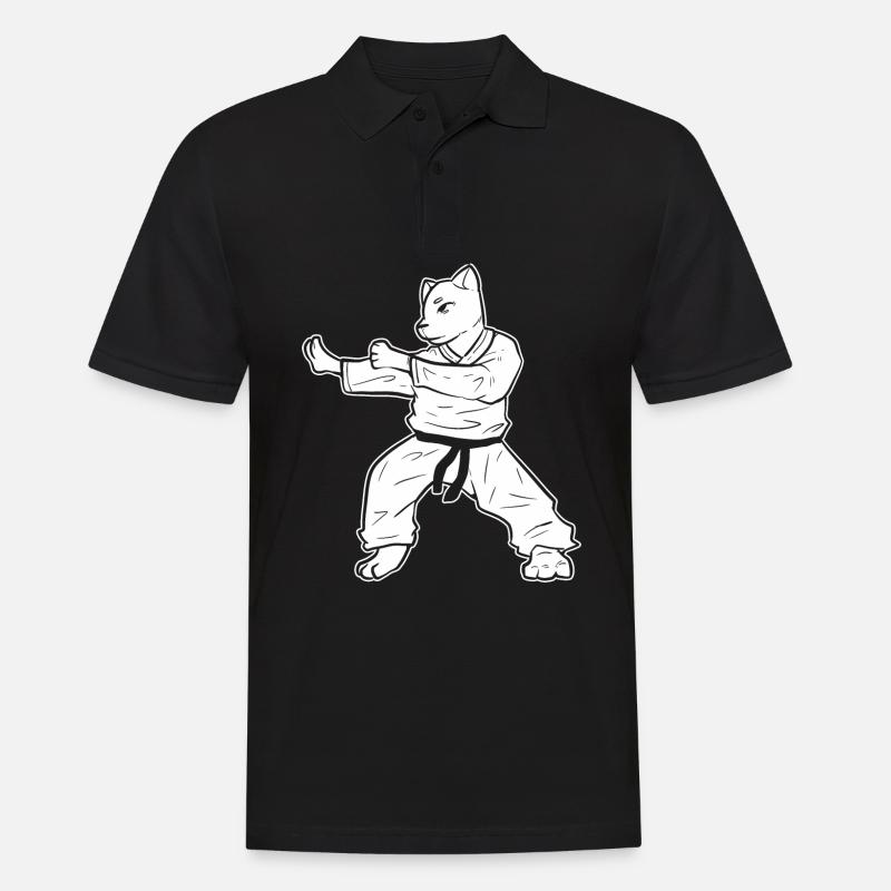 Autodéfense de Karaté Cat - Polo Homme - noir