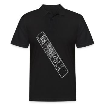 Retro Fernbedienung Silhouette - Männer Poloshirt - Schwarz - Vorne - Kai (181cm)