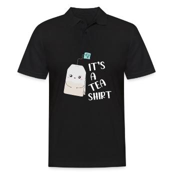 It's a Tea Shirt - Men's Polo Shirt - black - Front - Kai (181cm)