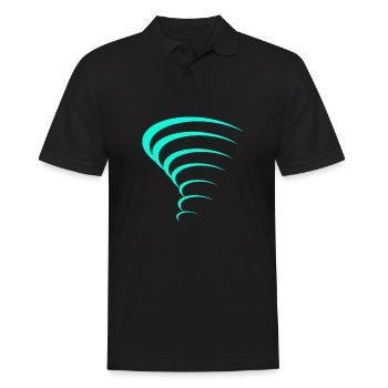 Tornado design - Men's Polo Shirt - black - Front - Kai (181cm)