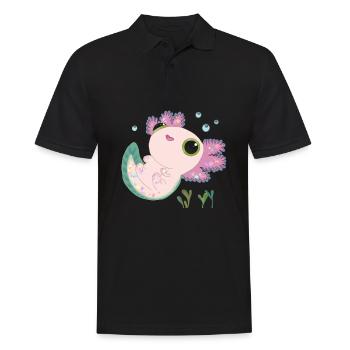 Axolotl doux - Polo Homme - noir - Devant - Kai (181cm)