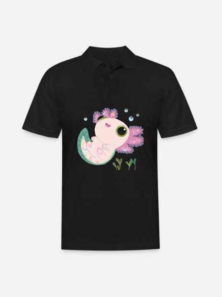 Sweet axolotl - Men's Polo Shirt - black