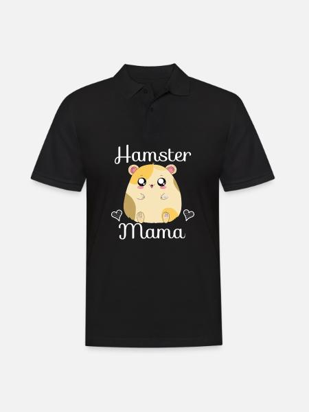 Hamster Mama - Männer Poloshirt - Schwarz