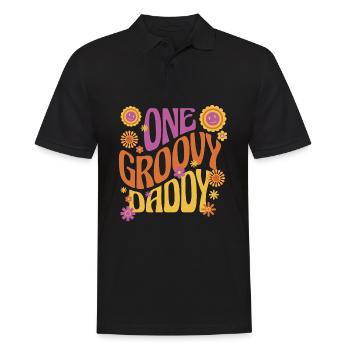 Un papa groovy, un papa génial - Polo Homme - noir - Devant - Kai (181cm)