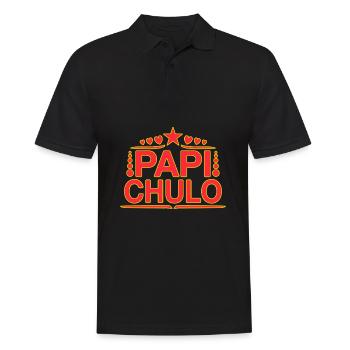 Papi Chulo - Latino Style Design - Männer Poloshirt - Schwarz - Vorne - Kai (181cm)