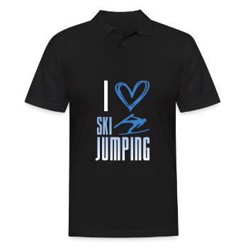 J’adore le saut à ski - sports d’hiver - Polo Homme - noir - Devant - Kai (181cm)