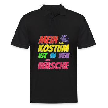 Mein Kostüm ist in der Wäsche - Männer Poloshirt - Schwarz - Vorne - Kai (181cm)
