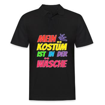 Mein Kostüm ist in der Wäsche - Männer Poloshirt - Schwarz - Vorne - Kai (181cm)