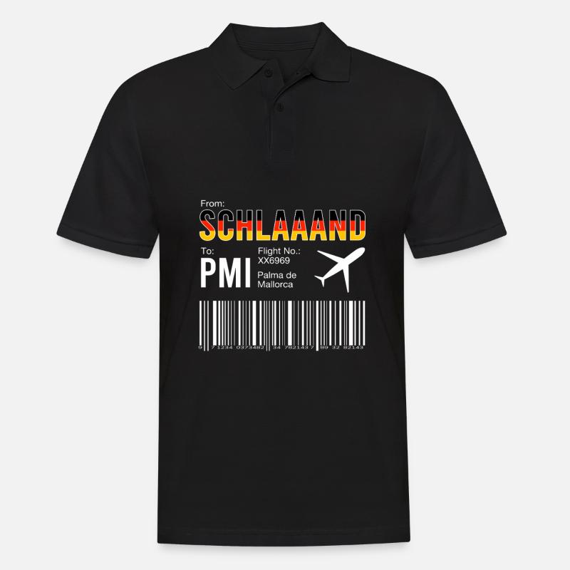 Mallorca boarding pass - Men's Polo Shirt - black