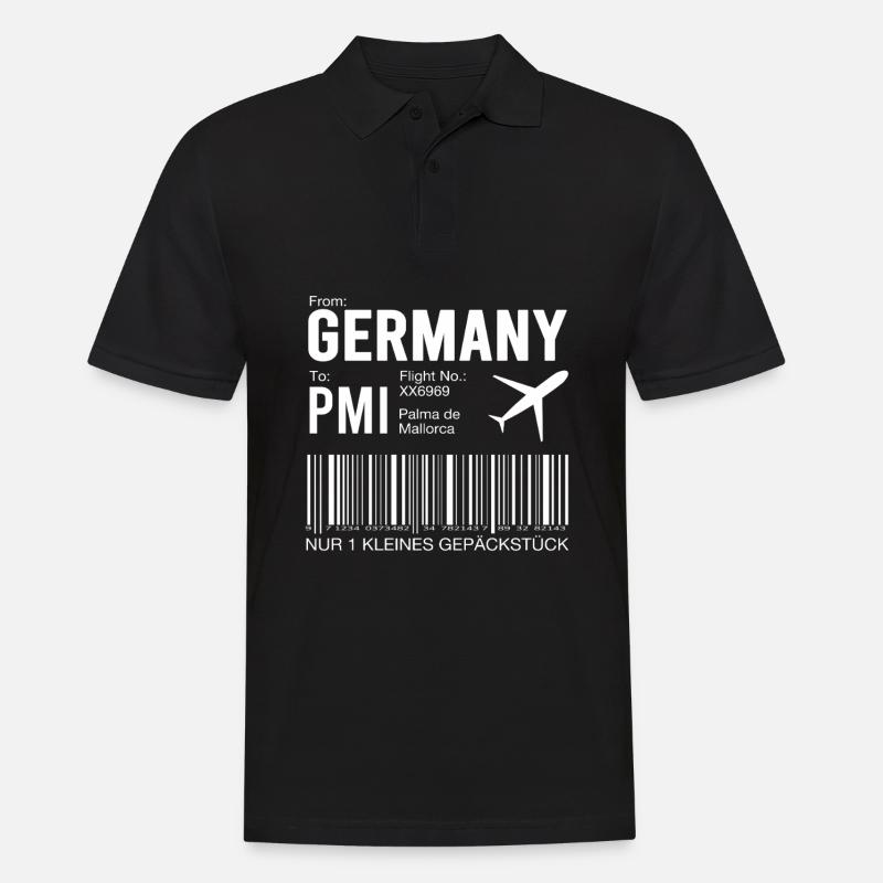 Flugticket Palma - Männer Poloshirt - Schwarz